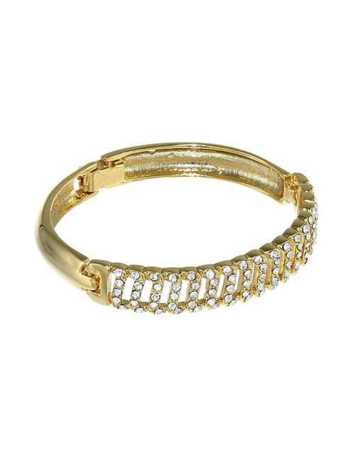 gold metal bangle  bracelet - 17633521 -  Standard Image - 0