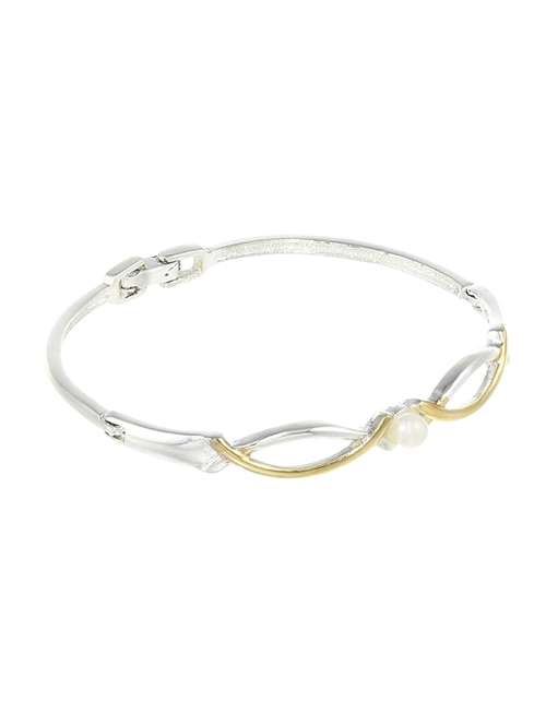 gold metal bangle bracelet - 17633534 -  Standard Image - 0