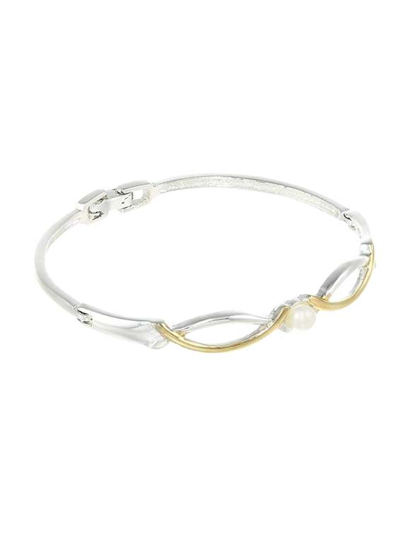 gold metal bangle bracelet - 17633534 -  Zoom Image - 0