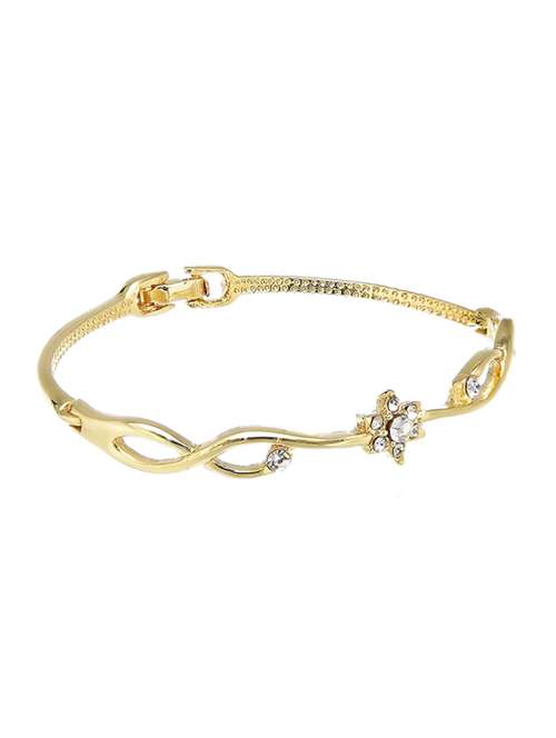 gold metal bangle bracelet - 17633541 -  Standard Image - 0