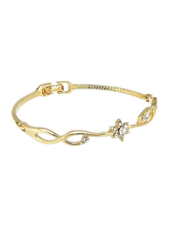 gold metal bangle bracelet - 17633541 -  Zoom Image - 0