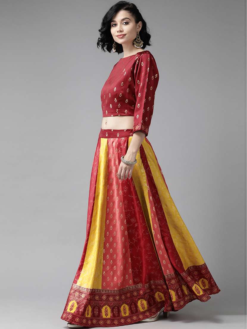 blue cotton flared lehenga - 17633664 -  Standard Image - 1