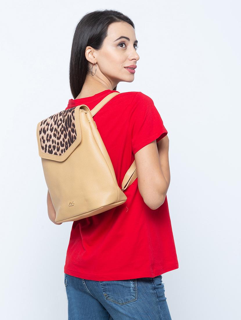 brown leatherette (pu) handbag - 17633737 - Standard Image - 4