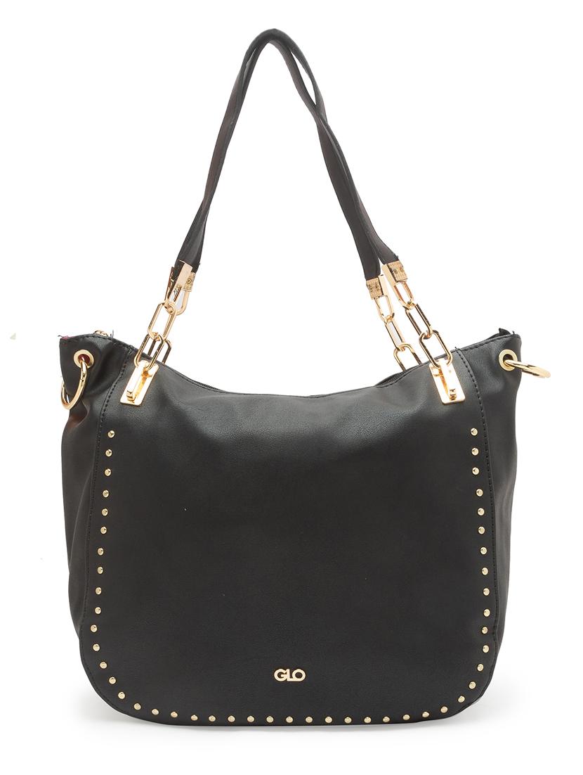 black leatherette (pu) handbag - 17633748 - Standard Image - 4
