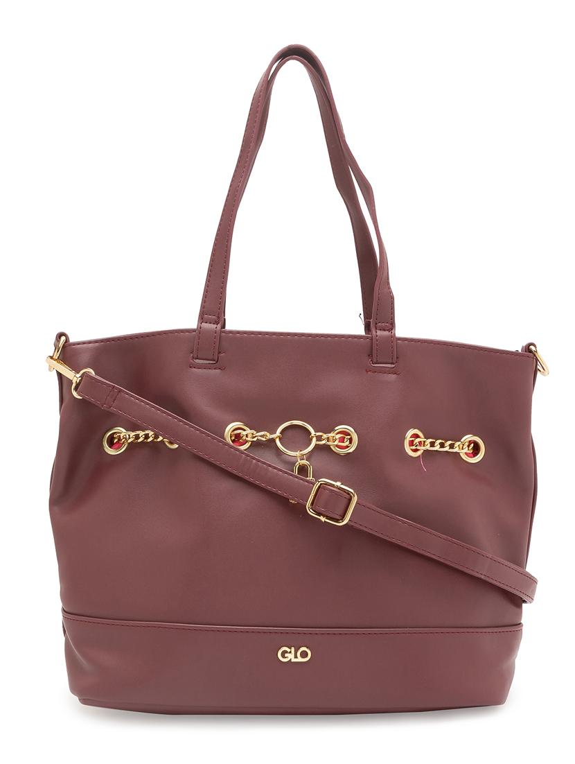 red leatherette (pu) handbag - 17633749 -  Zoom Image - 0