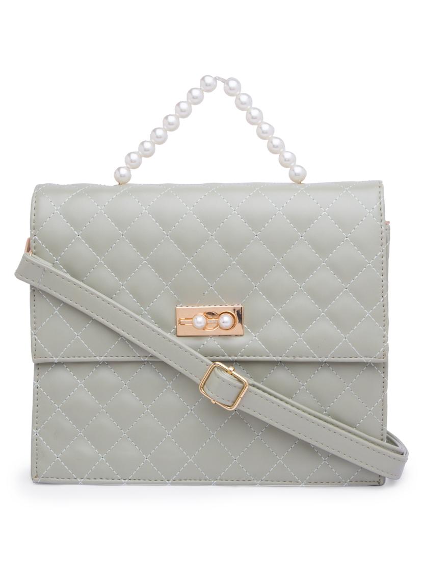 green leatherette (pu) handbag - 17633764 - Zoom Image - 0
