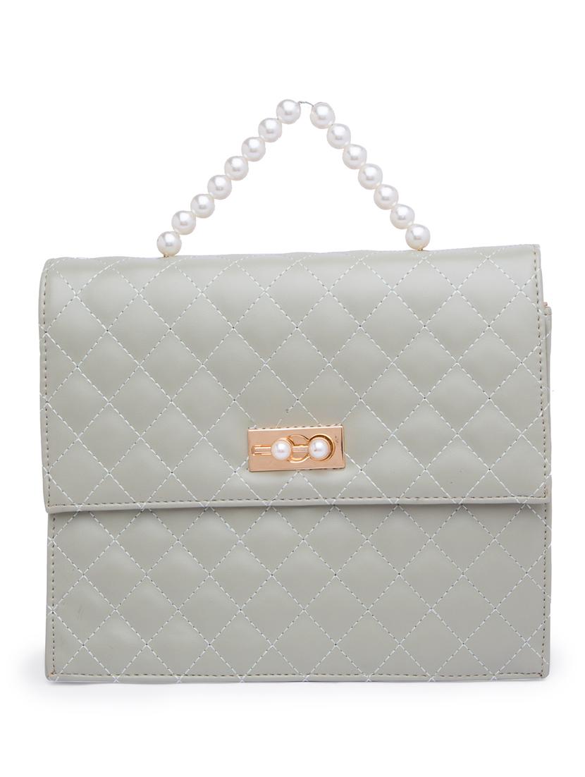 green leatherette (pu) handbag - 17633764 - Standard Image - 4