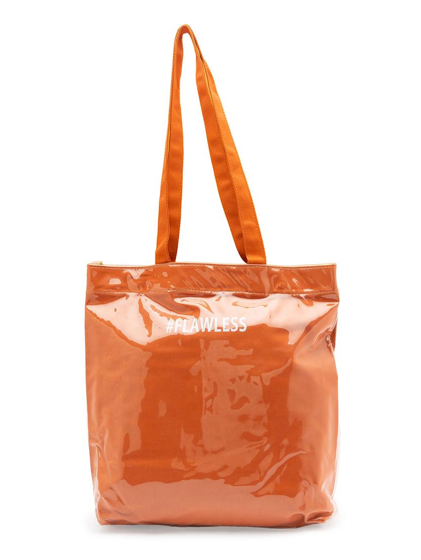 orange leatherette (pu) handbag - 17633772 -  Standard Image - 1