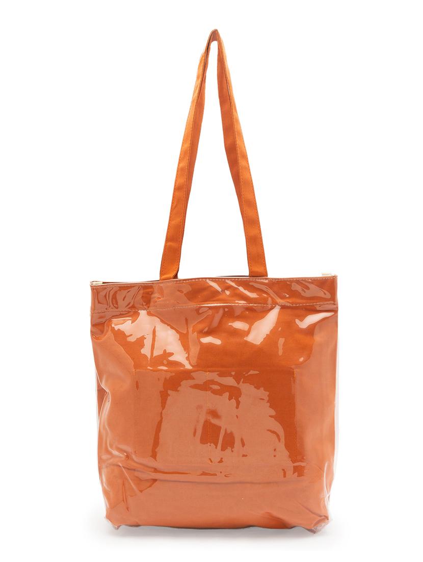 orange leatherette (pu) handbag - 17633772 - Standard Image - 4