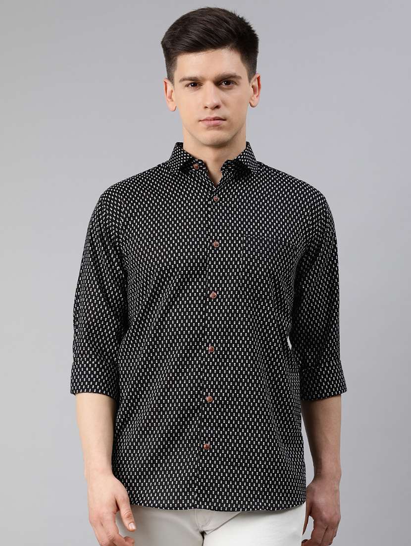 mens houndstooth casual shirt - 17633978 - Zoom Image - 0