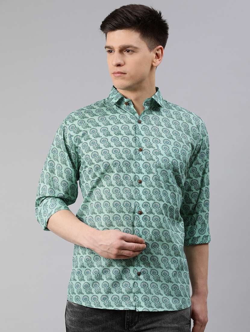 mens printed casual shirt