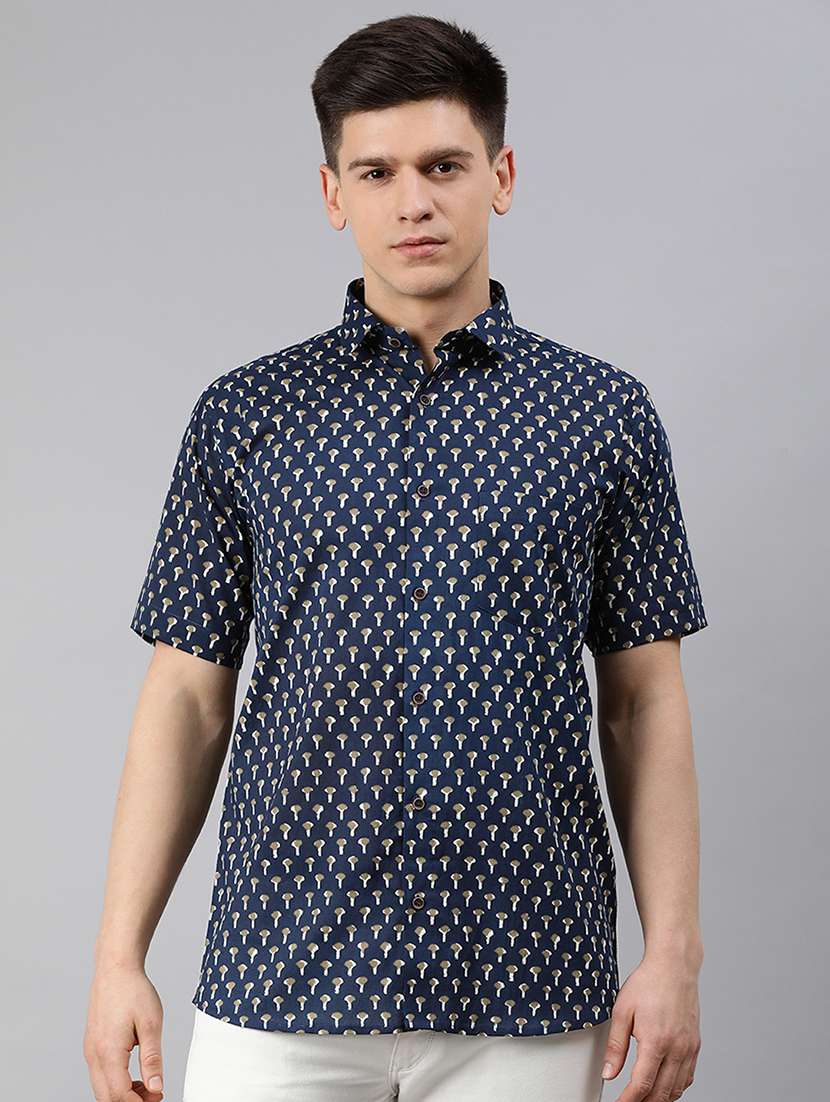 mens printed casual shirt