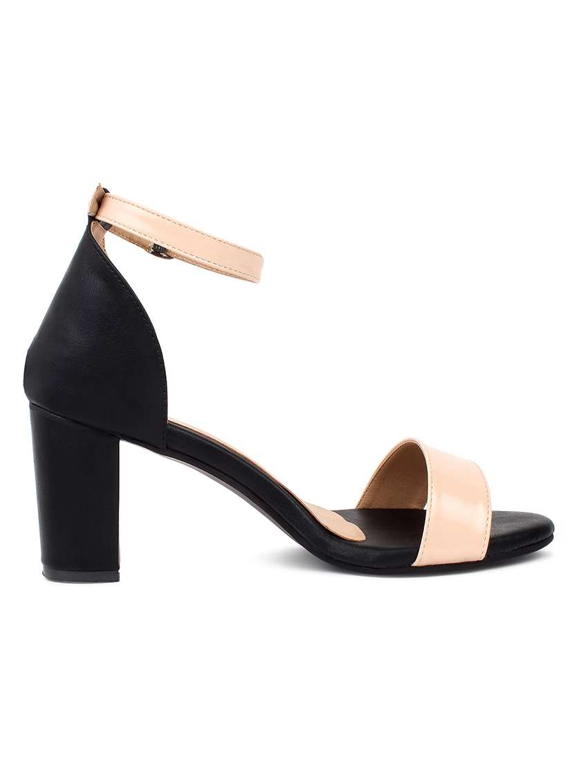 nude patent leather closed back sandals - 17636409 -  Standard Image - 1