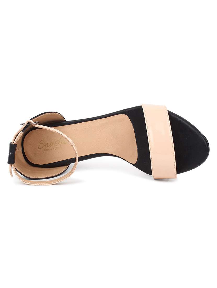 nude patent leather closed back sandals - 17636409 -  Standard Image - 4