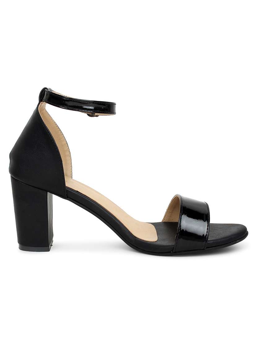 black patent leather closed back sandals - 17636410 -  Standard Image - 1