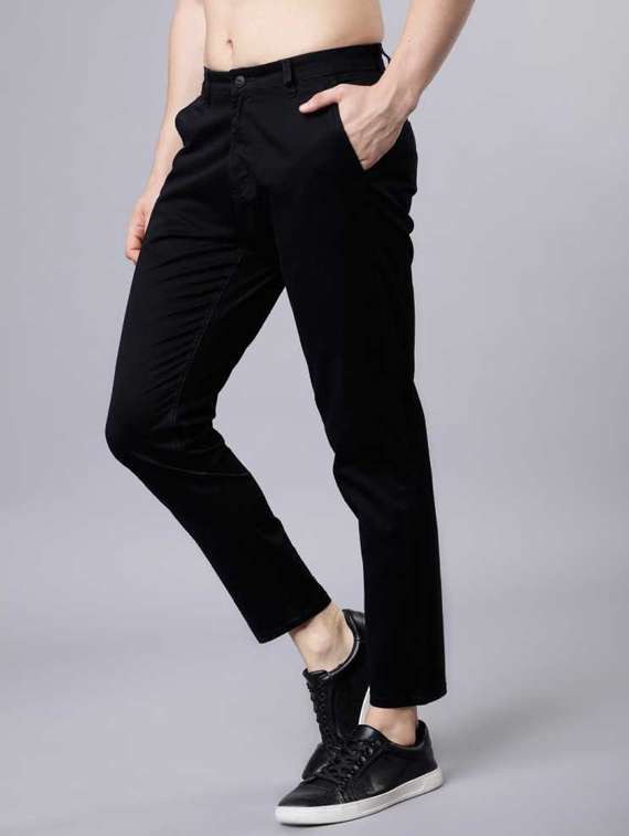 Black Solid Formal Trouser
