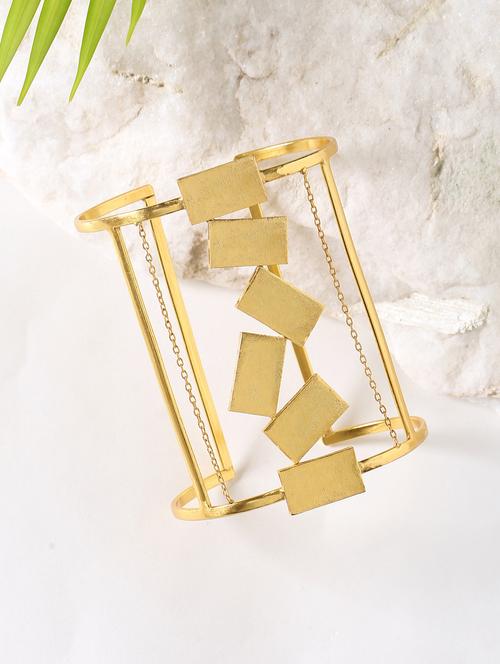 gold plated cuffs bracelet - 17637483 -  Standard Image - 0