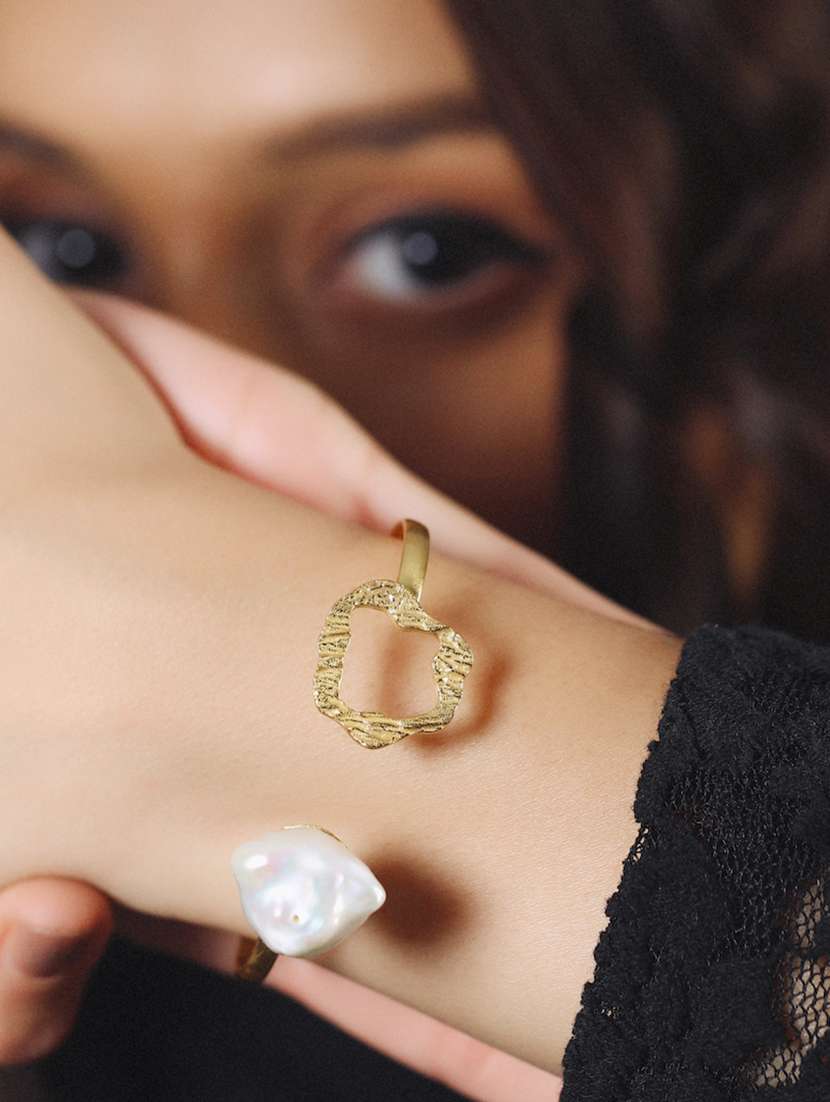 gold plated cuffs bracelet - 17637491 -  Standard Image - 1