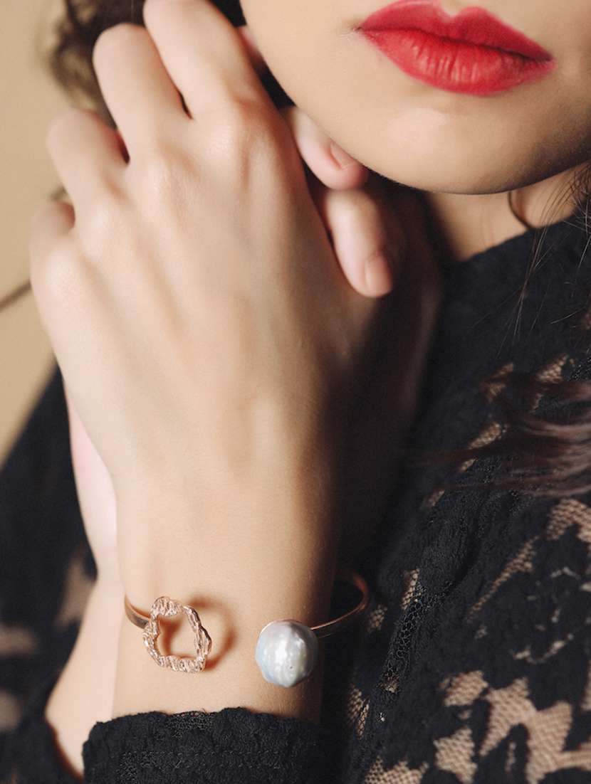 pink brass cuffs bracelet - 17637492 -  Standard Image - 1