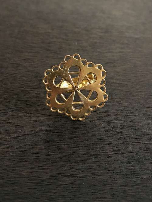 gold plated hand ring - 17637559 -  Standard Image - 0