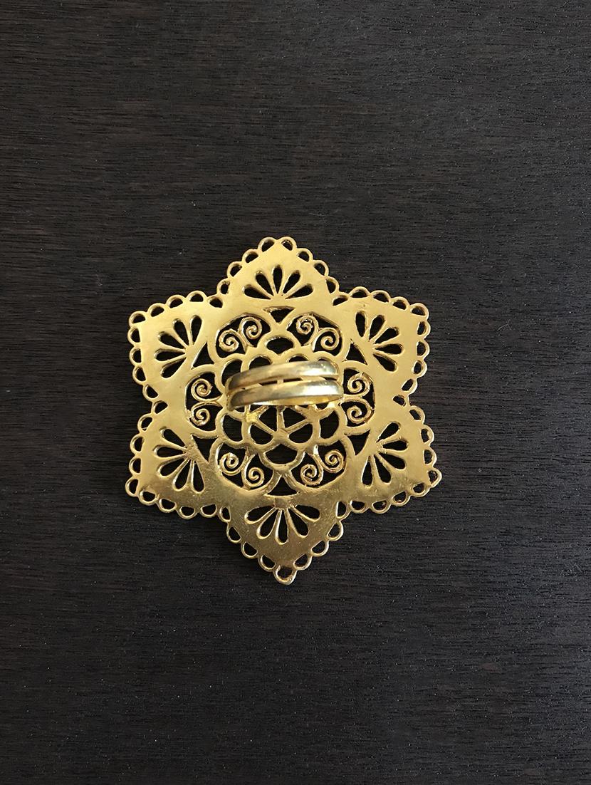 gold plated hand ring - 17637561 - Standard Image - 1