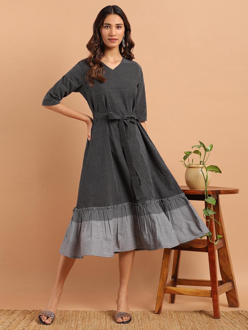 women's belted striped dress - 17638292 -  Zoom Image - 0