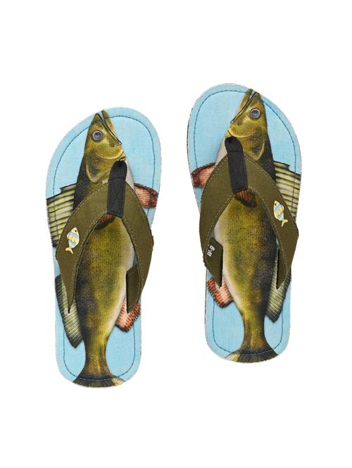 green canvas slip on flip flops - 17638297 - Standard Image - 0