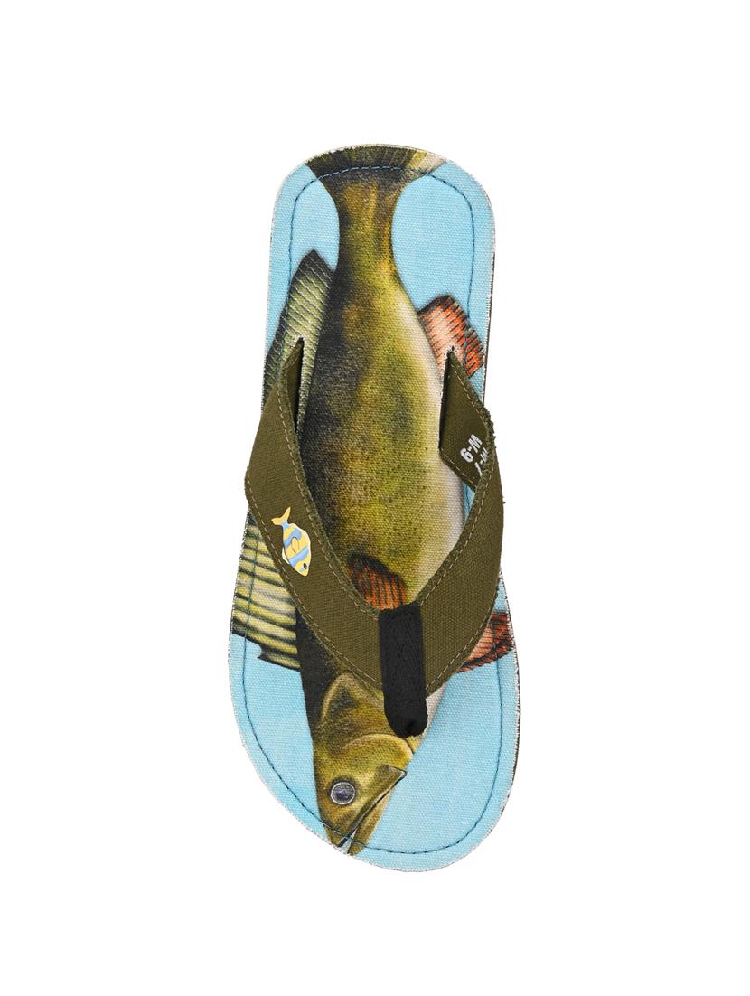 green canvas slip on flip flops - 17638297 - Standard Image - 4