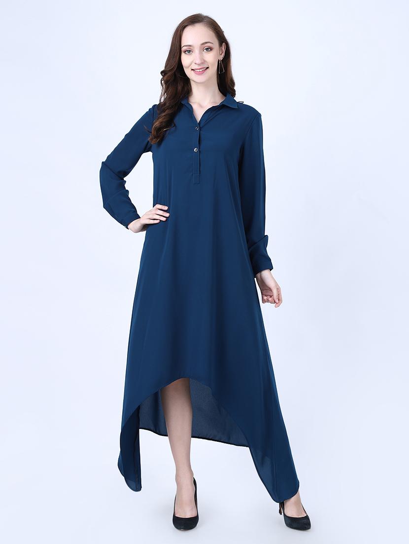 women's asymmetric solid dress - 17641215 - Zoom Image - 0