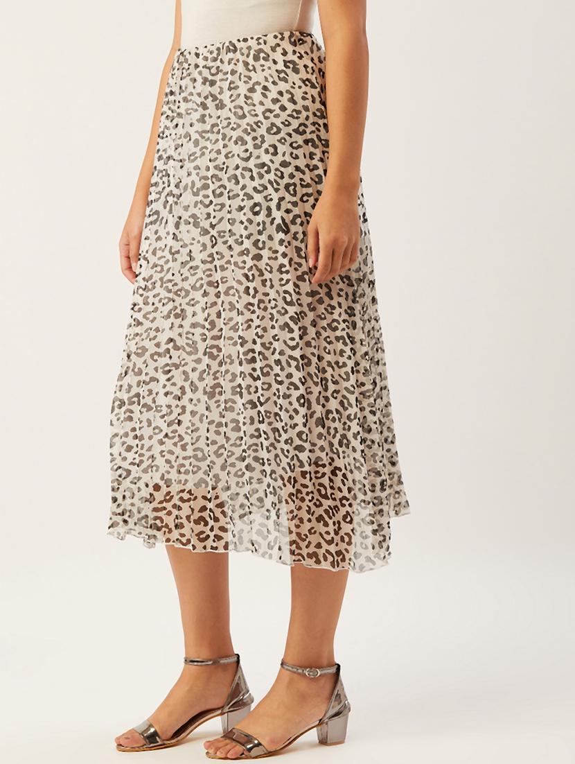 high rise animal flared skirt - 17642026 -  Standard Image - 1