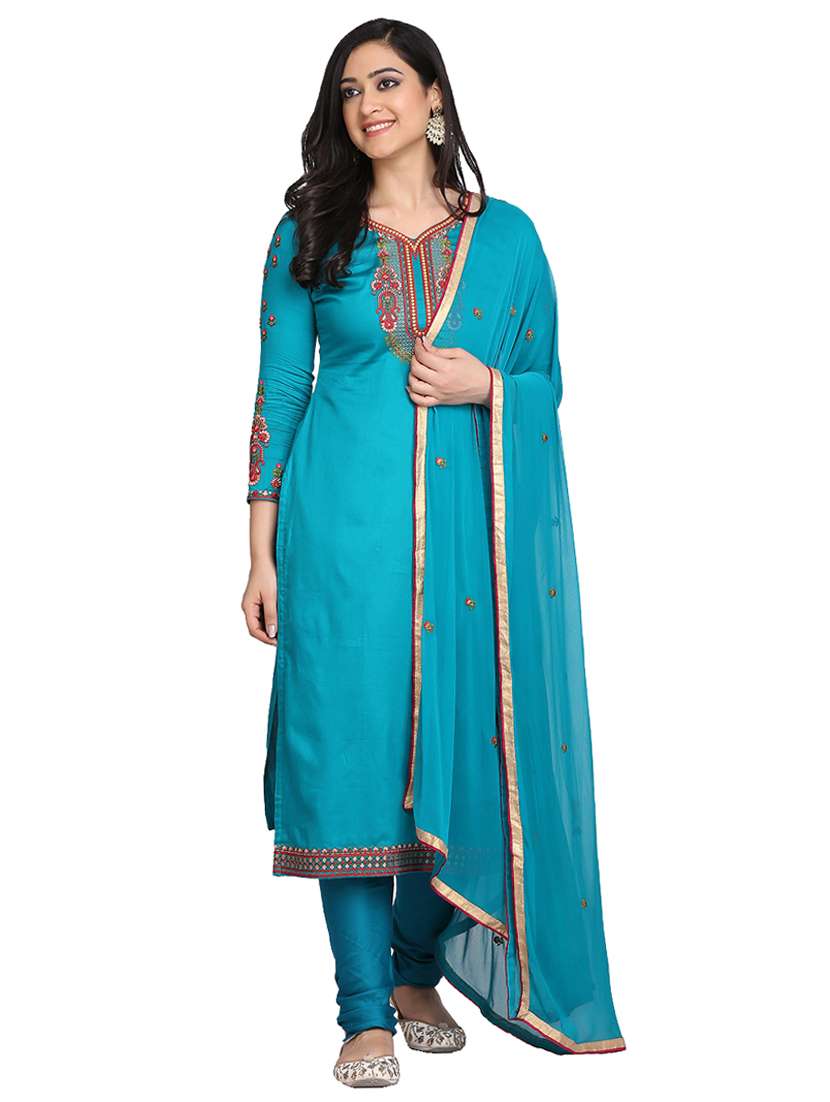embroidered unstitched suit