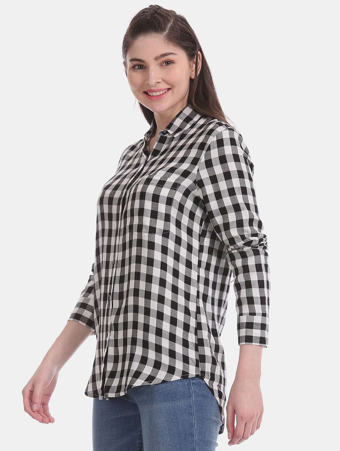 black checkered shirt  - 17646191 -  Standard Image - 1