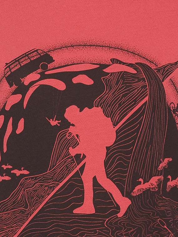 women's front print crew neck t-shirt - 17646648 -  Standard Image - 4