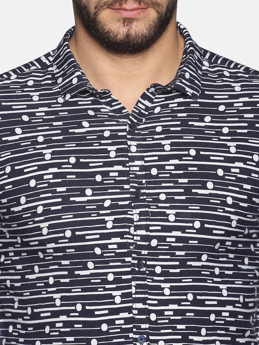 mens geometric casual shirt - 17646722 - Standard Image - 4