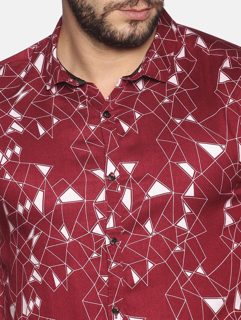 mens geometric casual shirt - 17646723 - Standard Image - 4