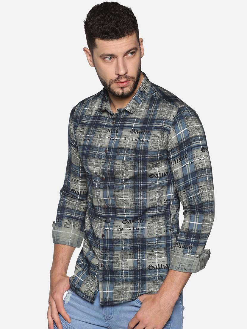 mens checks casual shirt - 17646734 -  Standard Image - 1