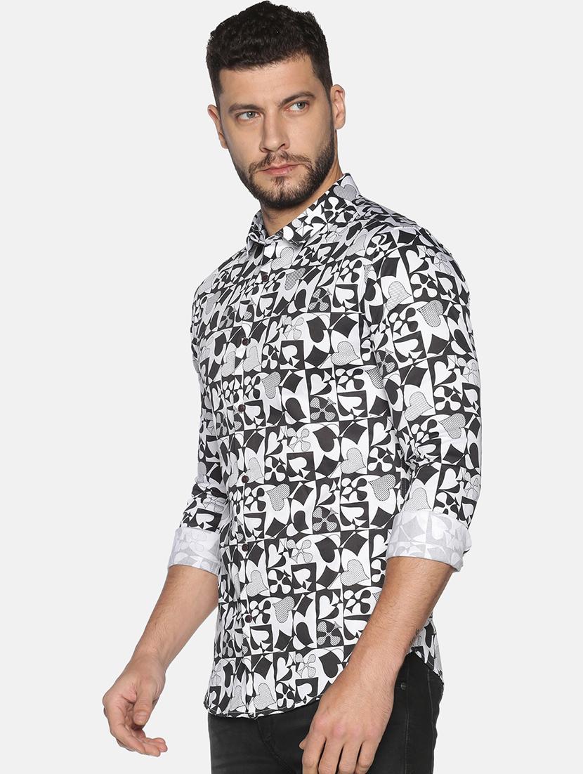 mens printed casual shirt - 17646741 - Standard Image - 1