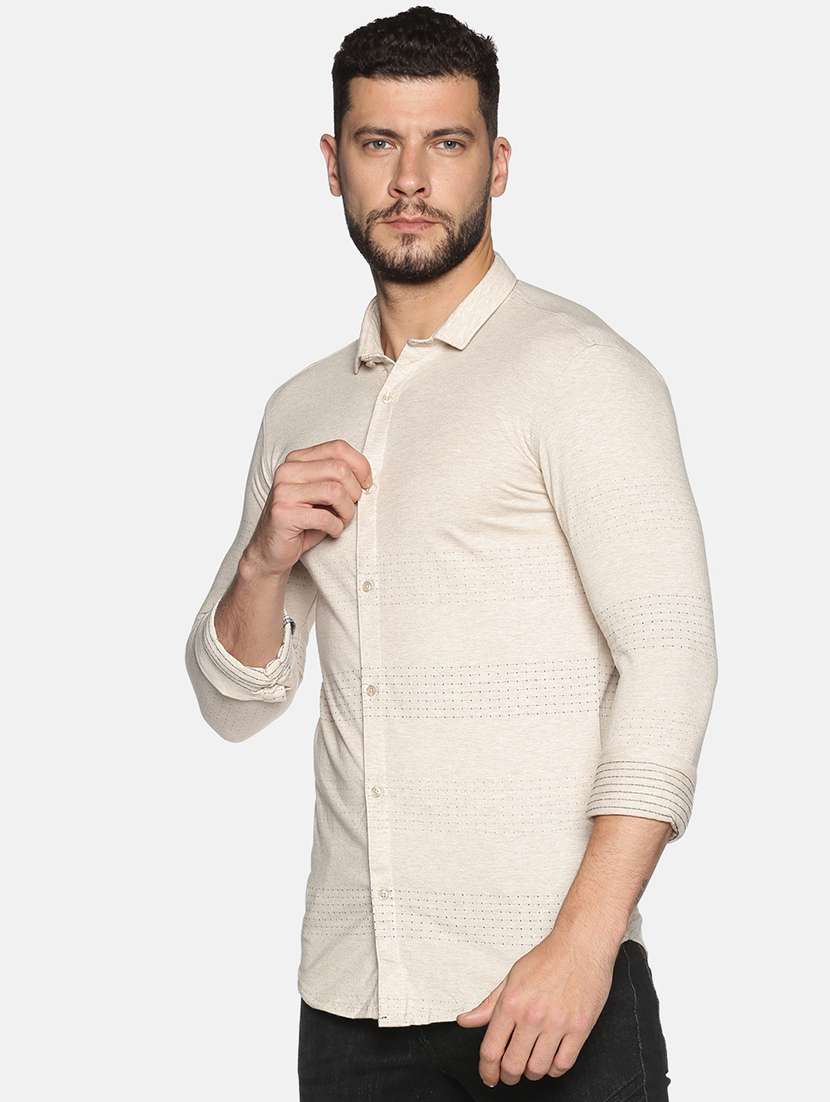 mens polka dots casual shirt - 17646769 - Standard Image - 1