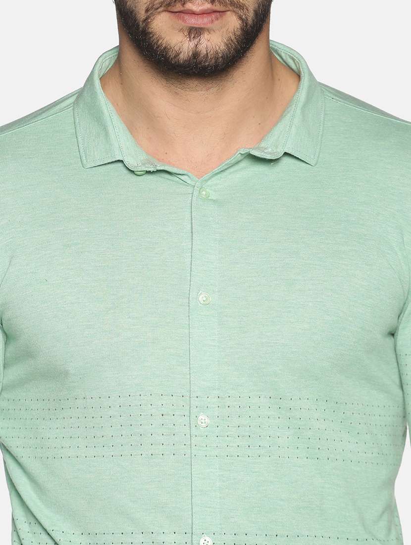 mens self design casual shirt - 17646770 - Standard Image - 4