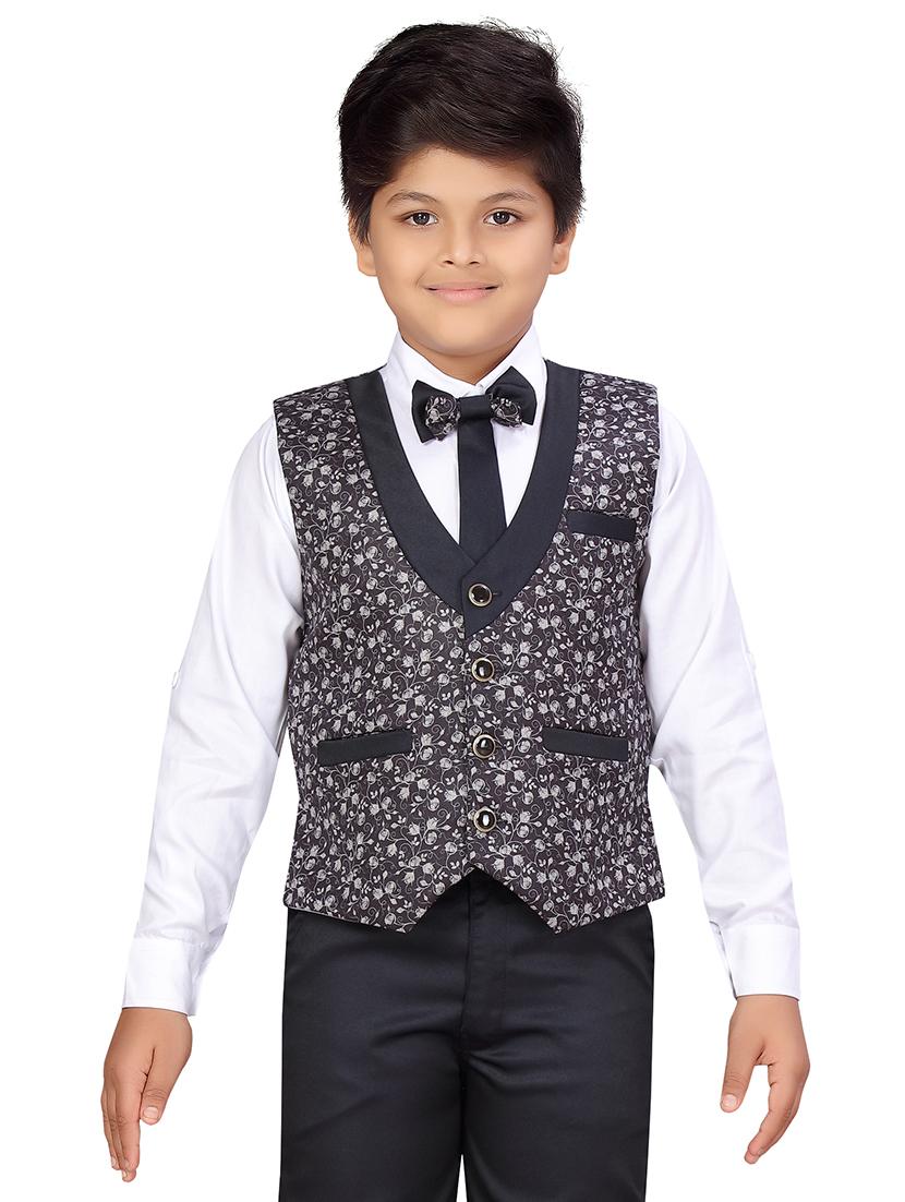 black cotton blend suit sets - 17646771 - Standard Image - 4