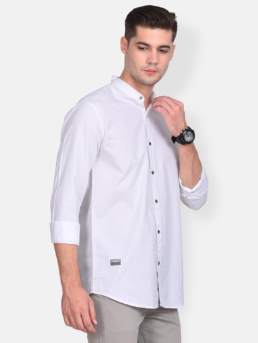 white solid casual shirt - 17646889 -  Standard Image - 1