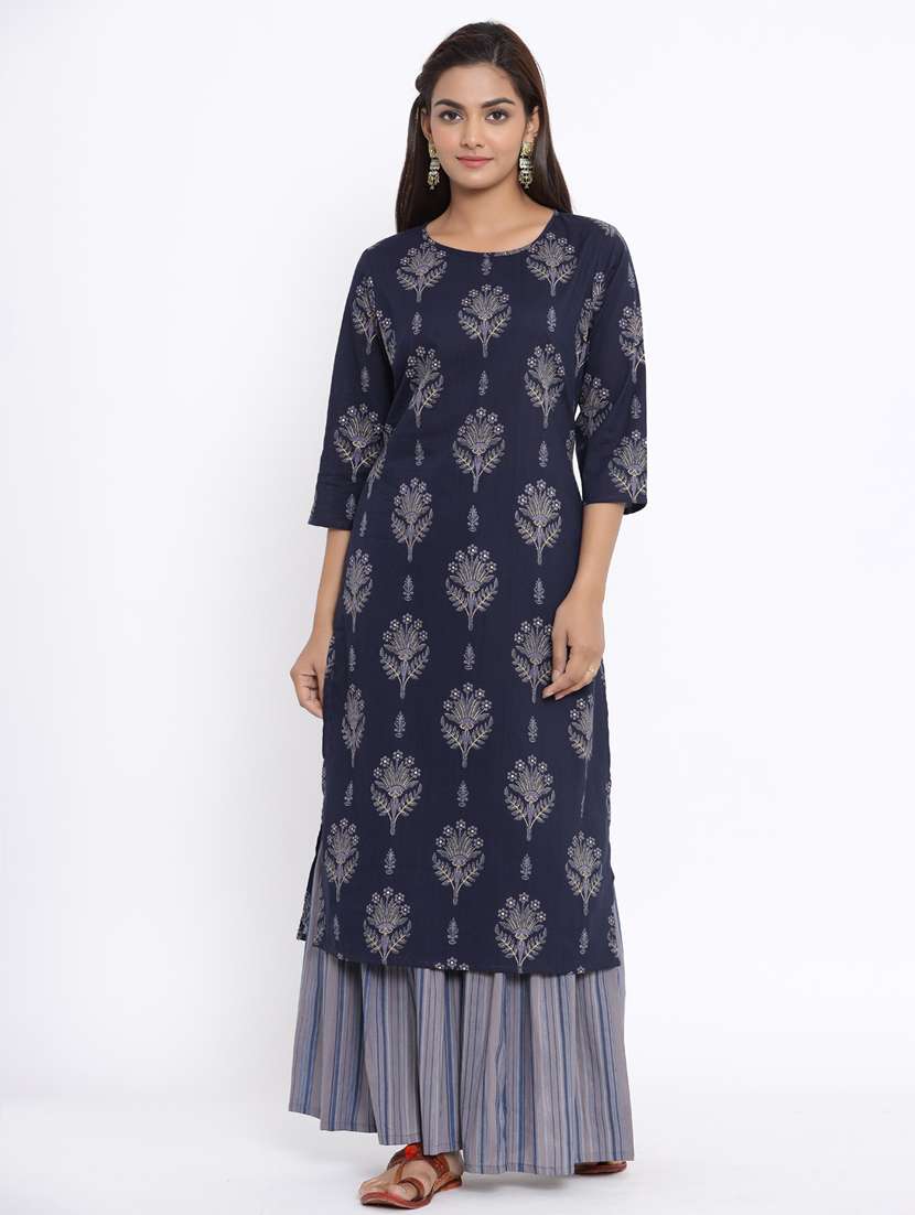 printed kurta sharara set