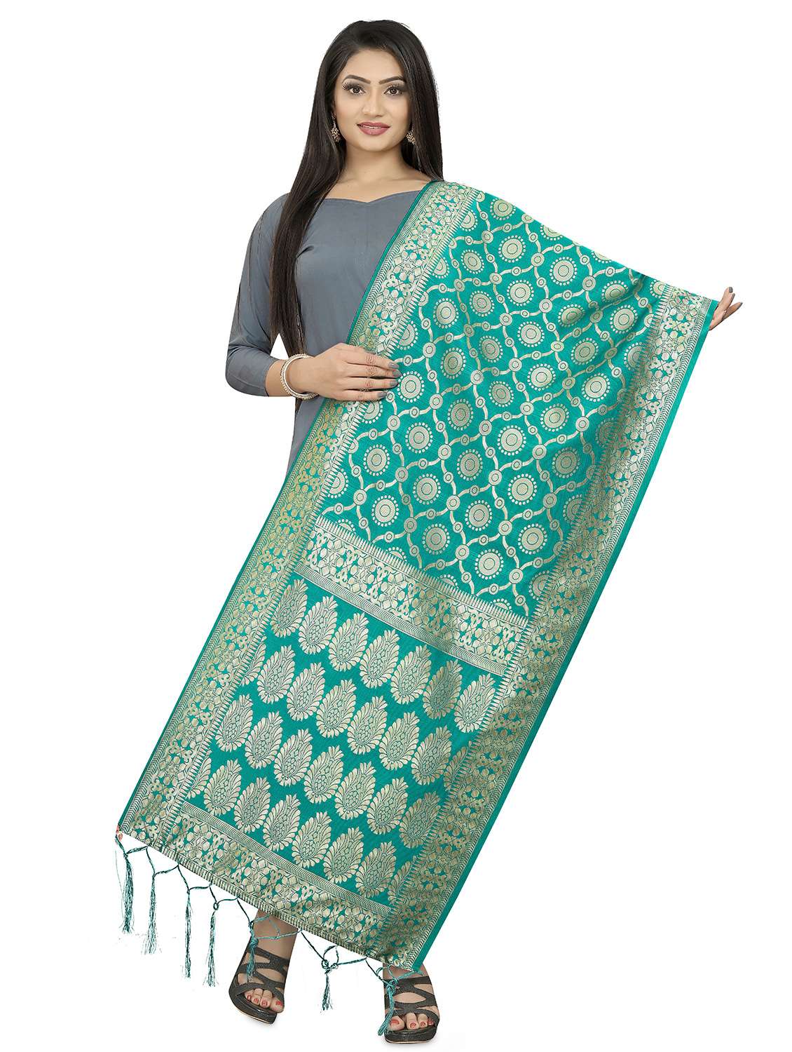 self design banarasi dupatta