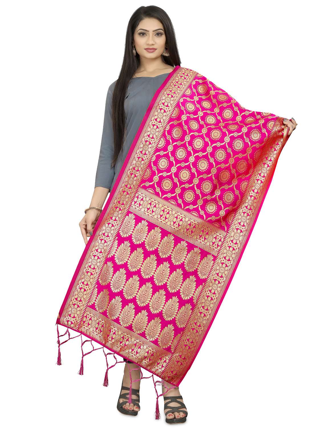 self design banarasi dupatta