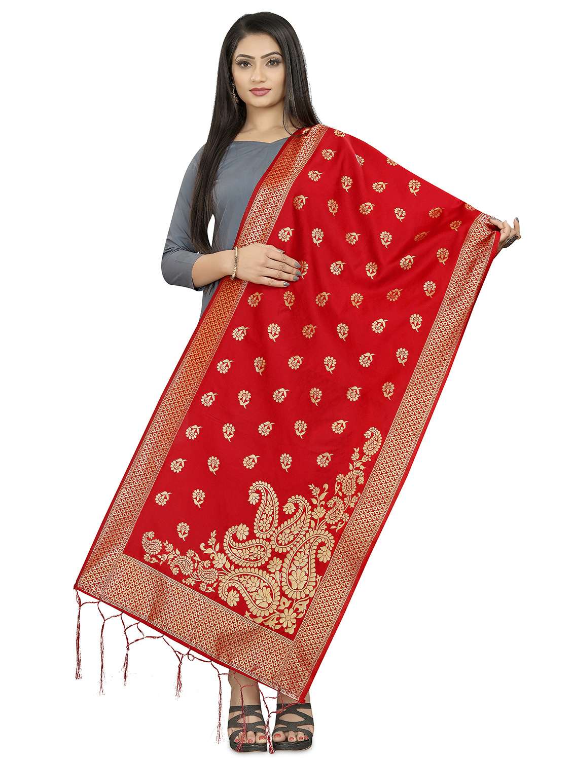 self design banarasi dupatta