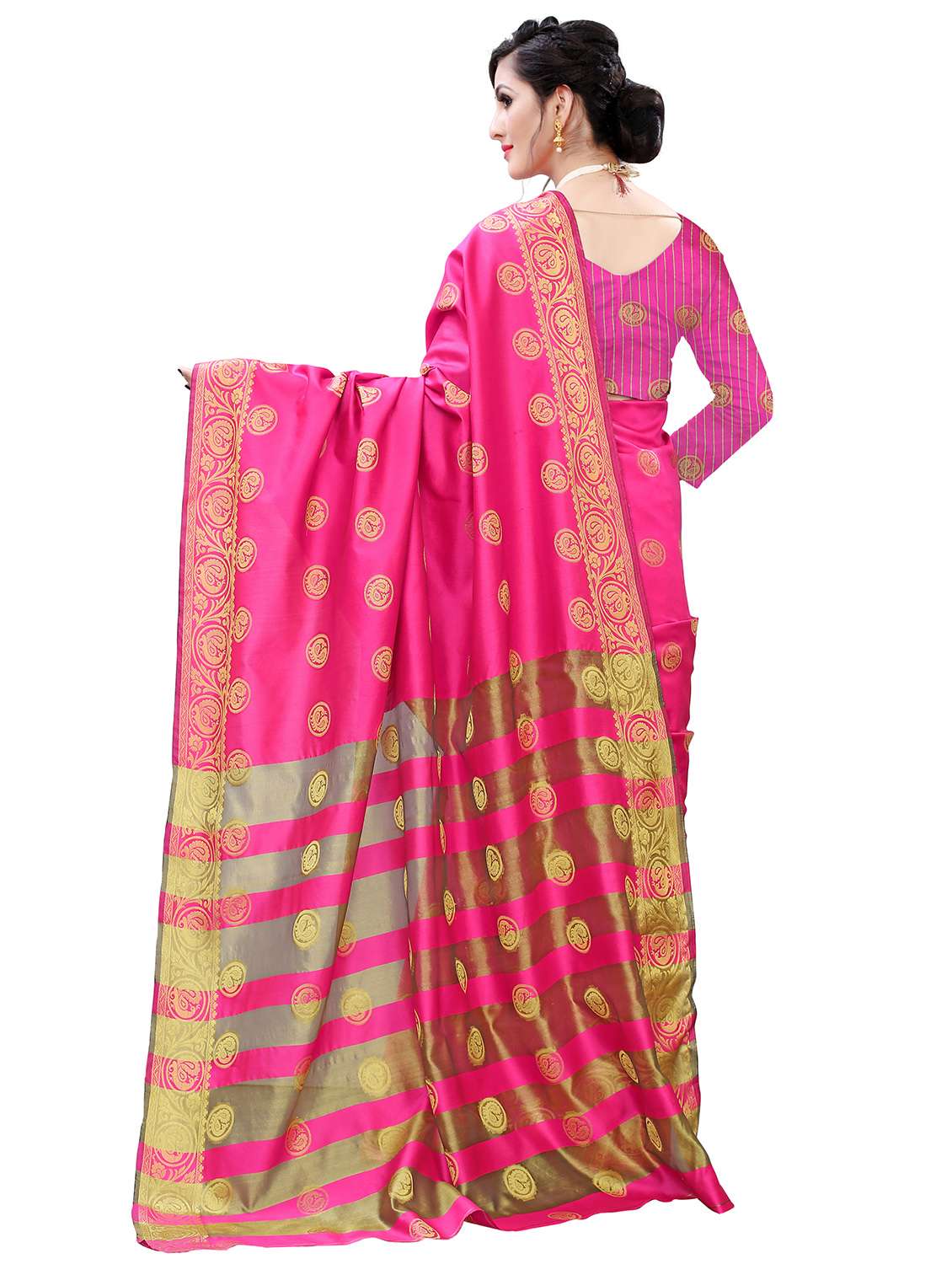 ethnic motifs woven saree with blouse - 17651273 -  Standard Image - 1