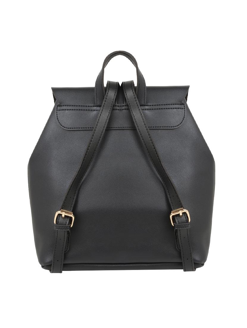 black leatherette (pu) regular backpack - 17651507 -  Standard Image - 1