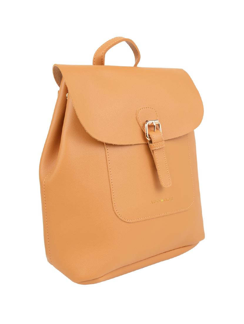 yellow leatherette (pu) regular backpack - 17651510 - Standard Image - 4