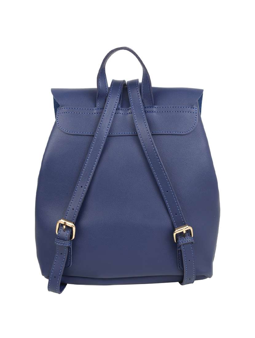 blue leatherette (pu) regular backpack - 17651511 -  Standard Image - 1