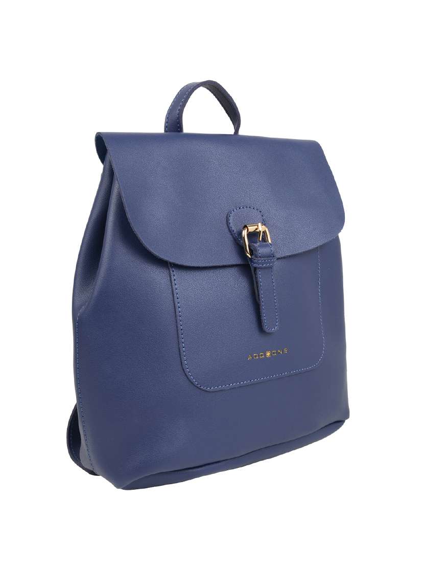 blue leatherette (pu) regular backpack - 17651511 -  Standard Image - 4